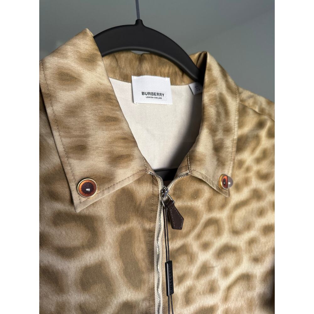 $740 New Burberry Animal Print Cotton Zip Shirt - US 2 - Picture 7 of 10